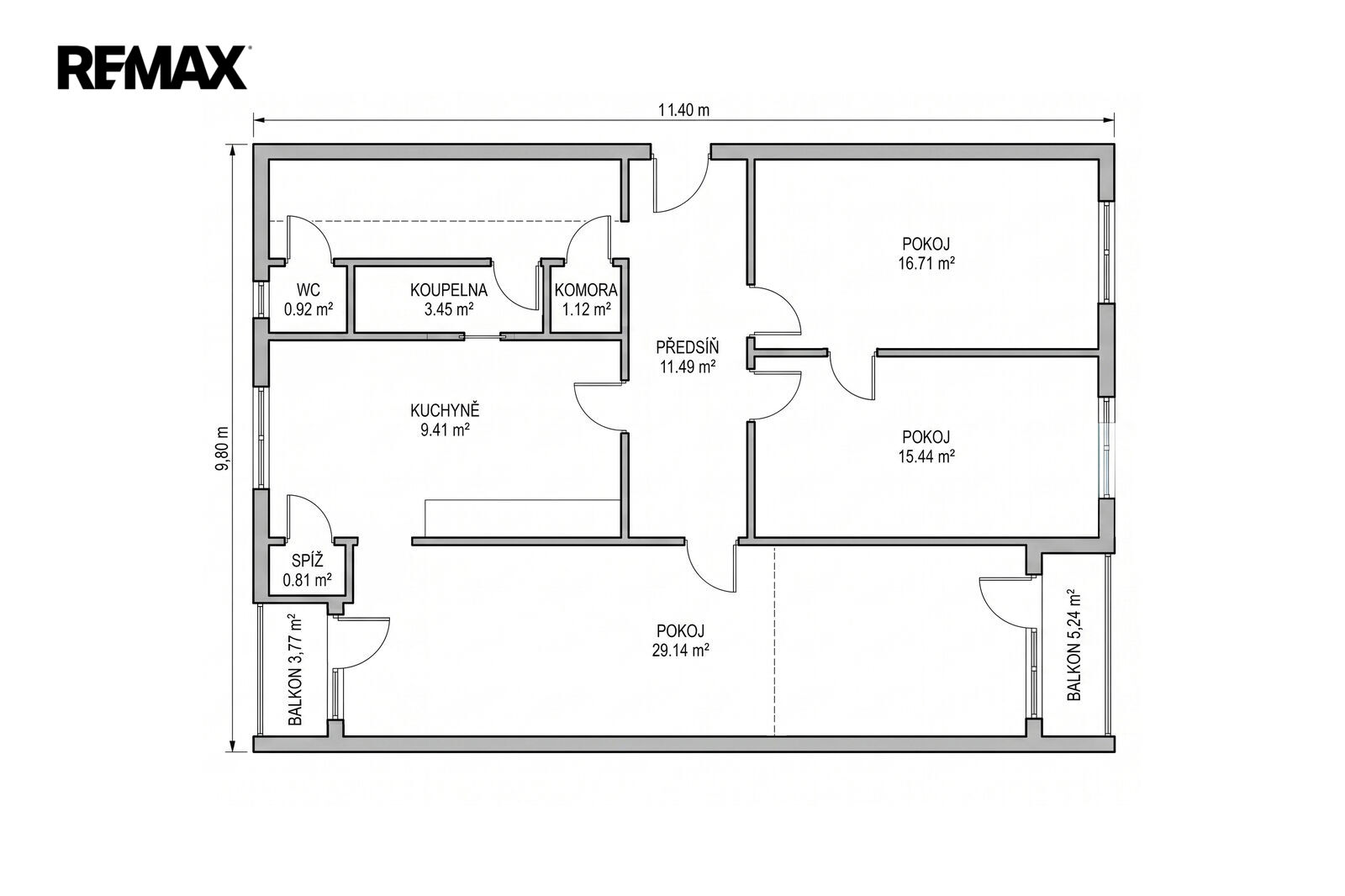 Prodej bytu 4+1 v osobním vlastnictví 88 m², Pardubice – fotografie 5