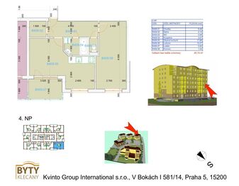 Prodej bytu 2+kk v osobním vlastnictví 46 m², Klecany