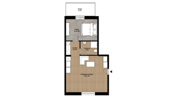 Pronájem bytu 2+kk v osobním vlastnictví 47 m², Plzeň