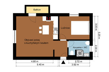Pronájem bytu 2+kk v osobním vlastnictví 51 m², Vochov