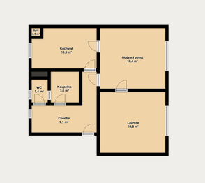 Prodej bytu 2+1 v osobním vlastnictví 58 m², Kuřim