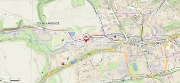 umístění v mapě - Prodej nájemního (činžovního) domu 939 m², Česká Kamenice