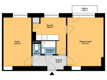 Prodej bytu 2+1 v osobním vlastnictví 53 m², Přeštice