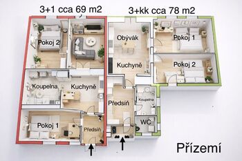 Vizualizace jak by to mohlo vypadat - Prodej domu 328 m², Vráž