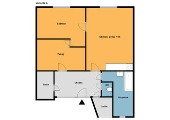 S příčkou - Prodej bytu 2+kk v družstevním vlastnictví 70 m², Praha 9 - Libeň