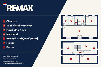 půdorys domu - Prodej domu 169 m², Hradečno