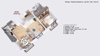 Pronájem bytu 2+kk v osobním vlastnictví 55 m², Prostějov