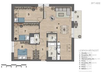Prodej bytu 4+kk v osobním vlastnictví 128 m², Husinec