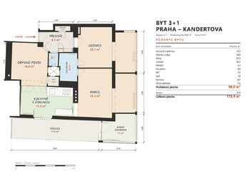 Prodej bytu 3+1 v osobním vlastnictví 91 m², Praha 8 - Libeň
