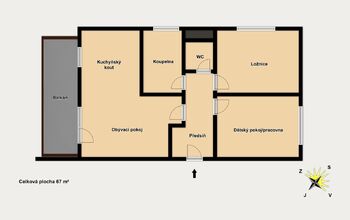 Prodej bytu 3+kk v osobním vlastnictví 67 m², Kuřim