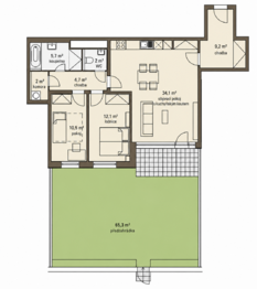 Pronájem bytu 3+kk v osobním vlastnictví 80 m², Lysá nad Labem