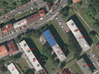 Letecký pohled. - Prodej bytu 2+1 v osobním vlastnictví 64 m², Cheb