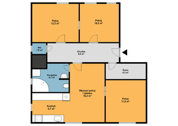 Pronájem bytu 4+kk v osobním vlastnictví 78 m², Nymburk