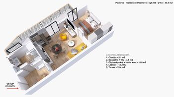 Pronájem bytu 2+kk v osobním vlastnictví 40 m², Prostějov