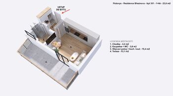 Pronájem bytu 1+kk v osobním vlastnictví 24 m², Prostějov