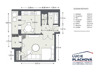 Prodej bytu 1+1 v osobním vlastnictví 36 m², Hradec Králové