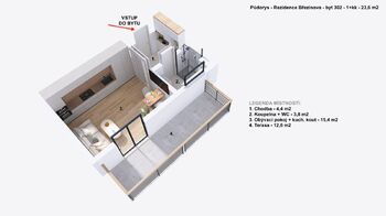Pronájem bytu 1+kk v osobním vlastnictví 24 m², Prostějov