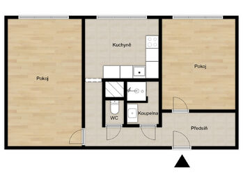 Pronájem bytu 2+1 v osobním vlastnictví 60 m², Žatec