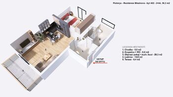 Pronájem bytu 2+kk v osobním vlastnictví 56 m², Prostějov