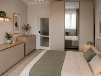 VIZUALIZACE Ložnice - Pronájem bytu 2+1 v osobním vlastnictví 57 m², Praha 10 - Záběhlice