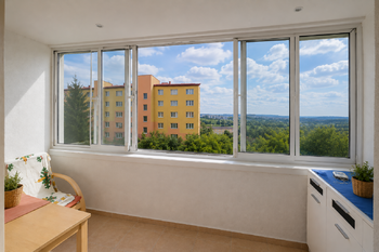 Lodžie - Pronájem bytu 2+1 v osobním vlastnictví 57 m², Praha 10 - Záběhlice