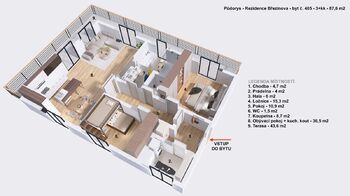 Pronájem bytu 3+kk v osobním vlastnictví 88 m², Prostějov