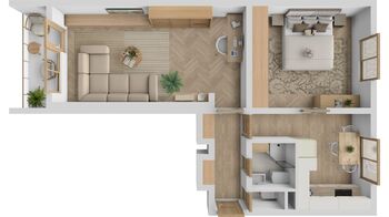 Prodej bytu 2+1 v osobním vlastnictví 54 m², Břeclav