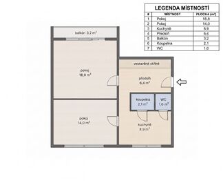 Prodej bytu 2+1 v osobním vlastnictví 52 m², Praha 10 - Malešice