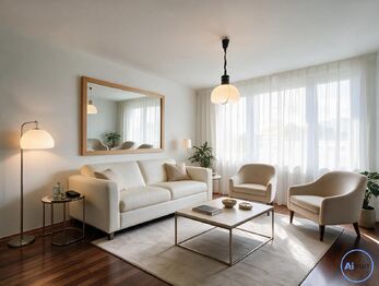 Vizualizace možného budoucího stavu obývacího pokoje. - Prodej bytu 3+kk v osobním vlastnictví 60 m², Praha 4 - Chodov