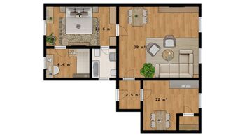 Prodej bytu 3+1 v osobním vlastnictví 71 m², Martínkovice