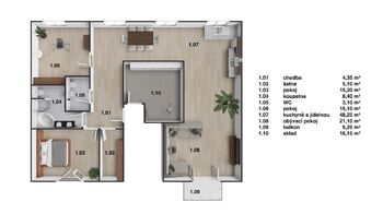 Nebytový prostor - 2.NP - Prodej bytu atypický v osobním vlastnictví 204 m², České Budějovice