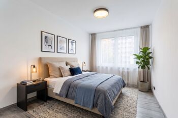 Vizualizace ložnice - Pronájem bytu 2+kk v osobním vlastnictví 43 m², Praha 5 - Stodůlky