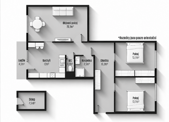 Prodej bytu 3+1 v osobním vlastnictví 79 m², Blansko