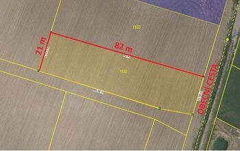 rozměry - Prodej pozemku 1791 m², Malovice