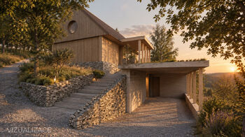 příjezd ke garážovému stání - Prodej pozemku 692 m², Přibyslavice 