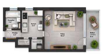 Pronájem bytu 1+kk v osobním vlastnictví 36 m², Liberec