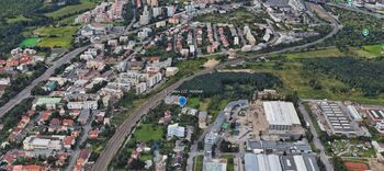 3D google mapa - z ptačí perspektívy - Prodej obchodních prostor, Praha 10 - Hostivař
