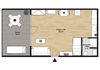 Pronájem bytu 1+kk v osobním vlastnictví 35 m², Praha 9 - Újezd nad Lesy