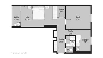 Prodej bytu 2+1 v osobním vlastnictví 54 m², Brno