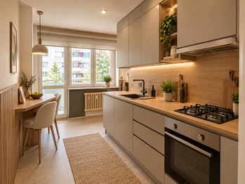 Vizualizace kuchyně - Prodej bytu 3+1 v družstevním vlastnictví 83 m², Zlín