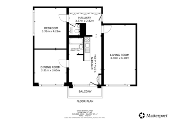 Půdorys bytu Malenovice - Prodej bytu 3+1 v družstevním vlastnictví 83 m², Zlín