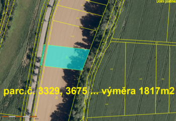 pozemek p.č. 3329 a 3675 ... 1817 m2 - Prodej pozemku 21481 m², Lubná