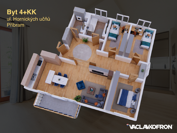 Prodej bytu 4+kk v osobním vlastnictví 110 m², Příbram