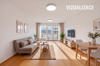 vizualizace prostoru - Prodej bytu 1+kk v osobním vlastnictví 37 m², Praha 9 - Vysočany