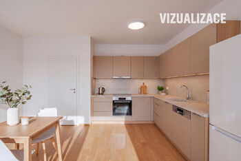vizualizace prostoru - Prodej bytu 1+kk v osobním vlastnictví 37 m², Praha 9 - Vysočany