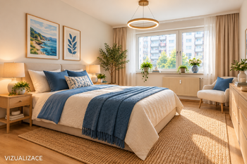 Ložnice - VIZUALIZACE - Prodej bytu 4+1 v družstevním vlastnictví 101 m², Mladá Boleslav