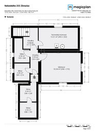 Půdorys suterénu - Prodej domu 130 m², Praha 5 - Zbraslav