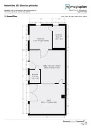 Půdorys vedlejší stavby - Prodej domu 130 m², Praha 5 - Zbraslav