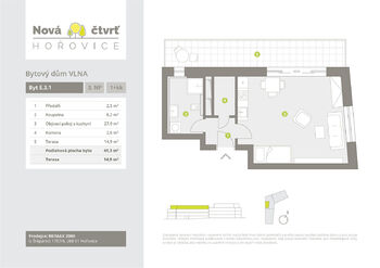Prodej bytu 1+kk v osobním vlastnictví 39 m², Hořovice