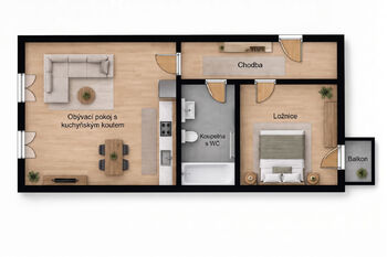 Pronájem bytu 2+kk v osobním vlastnictví 49 m², Svitavy